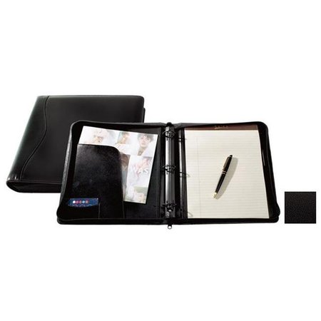 RAIKA Raika TN 137 BLK Three Ring Zipper Binder - Black TN 137 BLK